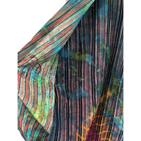 Rising International Womens Large Cotton Tie Dyed Print Pants Skirt Drawstring - Picture 9 of 12